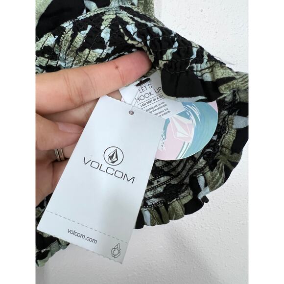 Volcom Smocked Palm Leaf Cami Tank Top XS NWT - Picture 4 of 6